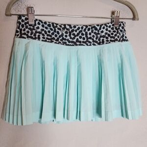 Lululemon Pleat To Street Skirt II Tranquil Blue 5 Pockets Size 4 Tennis Skort